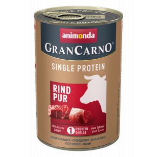 ANIMONDA GranCarno Single Protein suaugusių šunų konservuotas pašaras su jautiena 400 g