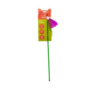HIPPIE PET Kačių žaislas meškerė, Drugelis, žalias, 45 cm
