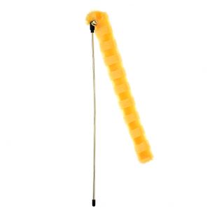 HIPPIE PET Kačių žaislas meškerė, geltona, 47 cm