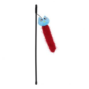HIPPIE PET Kačių žaislas meškerė su pelėda, žydra, 47 cm
