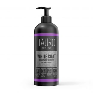 TAURO PRO LINE White Coat, baltakailių šunų ir kačių kailį maitinantis šampūnas 1 l