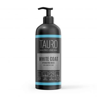 TAURO PRO LINE White Coat, baltakailių šunų ir kačių kailį drėkinanti kaukė 1 l