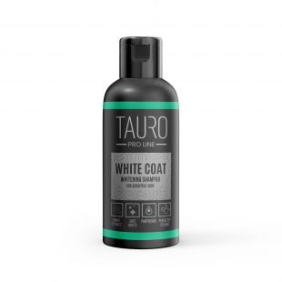 TAURO PRO LINE White Coat, baltakailių šunų ir kačių kailį šviesinantis šampūnas 50 ml