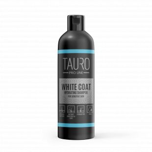 TAURO PRO LINE White Coat, baltakailių šunų ir kačių kailį drėkinantis šampūnas 250 ml