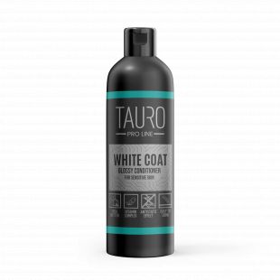 TAURO PRO LINE White Coat, baltakailių šunų ir kačių kailį glotninantis kondicionierius 250 ml