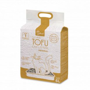 VELVET PAW Tofu Kraikas katėms, 2 mm granulės originalus, 2.6 kg/6 l x 6
