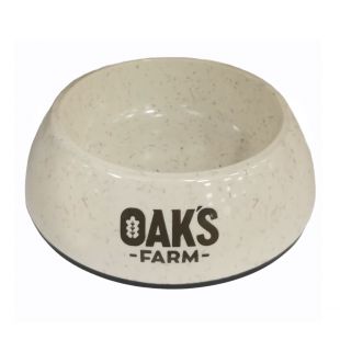 OAK'S FARM Gyvūnų dubenėlis kreminis, S