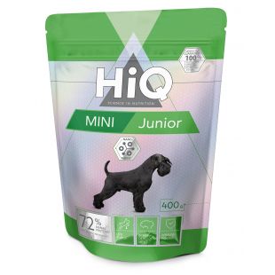 HIQ Mini Junior Poultry Sausas pašaras šunims 400 g