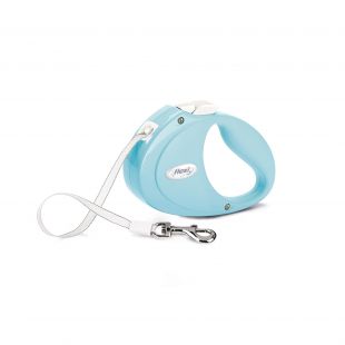 FLEXI Puppy šunų Pavadėlis S, iki 12 kg, 2 m, juostelinis, šviesiai mėlynas