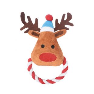 HIPPIE PET Kalėdinis šunų žaislas, pliušinis rudas, 19x9x4 cm