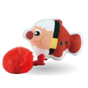 HIPPIE PET Kalėdinis kačių žaislas, pliušinis raudonas, 10x8x3 cm