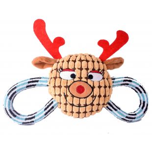 HIPPIE PET Kalėdinis šunų žaislas, pliušinis įvairiasplavis, 17x23x4 cm