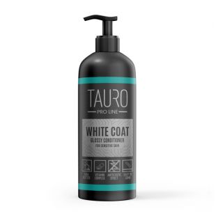 TAURO PRO LINE White Coat, baltakailių šunų ir kačių kailį glotninantis kondicionierius 1 l
