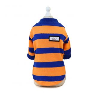 PAW COUTURE gyvūnų maškinėliai dryžuoti tamsiai mėlyni ir oranžiniai, XL