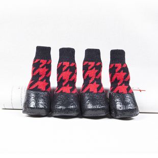 LANBOER Šunų kojinės, guminės raudonos, XL