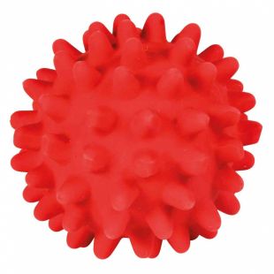  Šunų žaislas kamuoliukas su dygliukais lateksinis, 7 cm