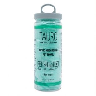 TAURO PRO LINE Vėsinantis ir drėgmę sugeriantis rankšluostis 64x43 cm, žalias