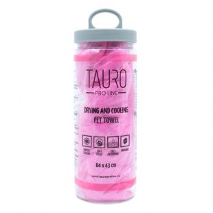 TAURO PRO LINE Vėsinantis ir drėgmę sugeriantis rankšluostis 64x43 cm, rožinis