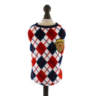 PAW COUTURE gyvūnų liemenė su rombais raudona, L