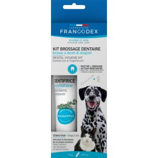 FRANCODEX šunų ir kačių dantų priežiūros rinkinys 70g