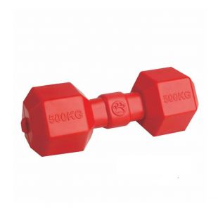 MR. STRONG Šunų plūduriuojantis žaislas guminis, raudonas, 9x19,5 cm