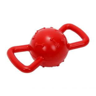 MR. STRONG Šunų plūduriuojantis žaislas guminis, raudonas, kamuoliuko Ø 9cm, 19,2 cm