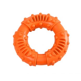 MR. STRONG Šunų žaislas dantų priežiūrai guminis, oranžinis, Ø 12,5 cm