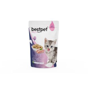 BESTPET jaunų kačių konservuotas pašaras su vištiena 85 g