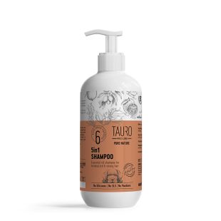 TAURO PRO LINE Pure Nature 5in1 šunų ir kačių kailį drėkinantis šampūnas 400 ml