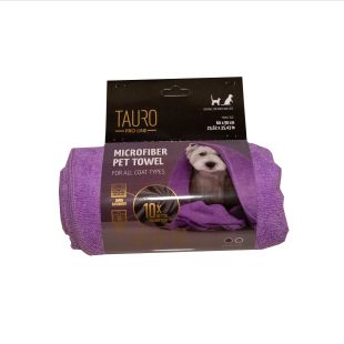 TAURO PRO LINE augintinių mikropluošto rankšluostis 60x90 cm, violetinis