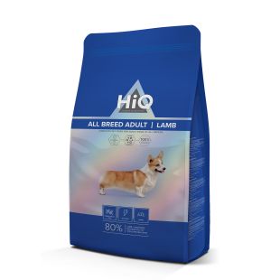 HIQ visų veislių suaugusių šunų sausas pašaras su ėriena 2.8 kg