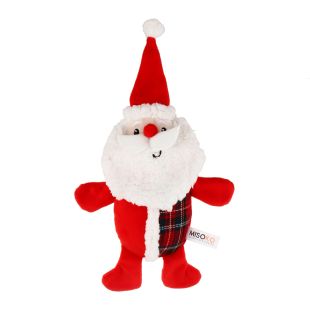 MISOKO Kalėdinis šunų žaislas KALĖDŲ SENELIS pliušinis, 24x8x8 cm