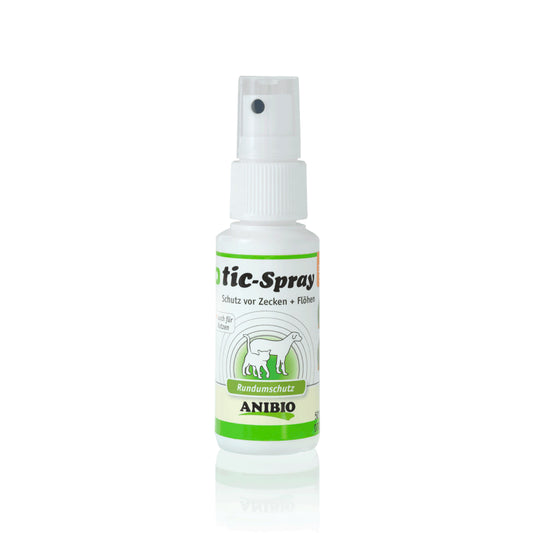 ANIBIO Tic-Spray pocket šunų ir kačių apsaugos priemonė - purškiklis, visų tipų kenkėjams atbaidyti, 30 ml