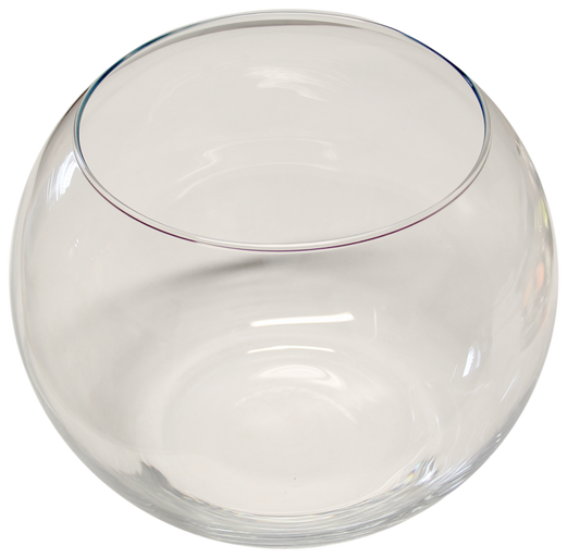 Apvalus stiklinis akvariumas