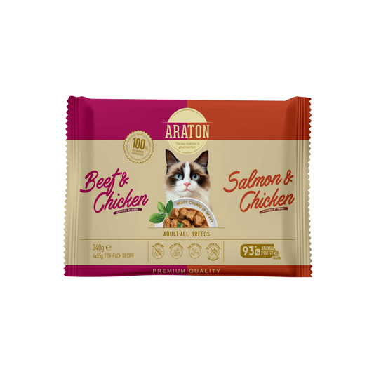 Visų veislių suaugusių kačių šlapių pašarų rinkinys