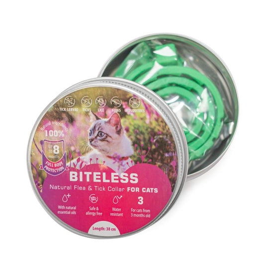 Kačių antiparazitinis antkaklis, silikoninis, 38 cm