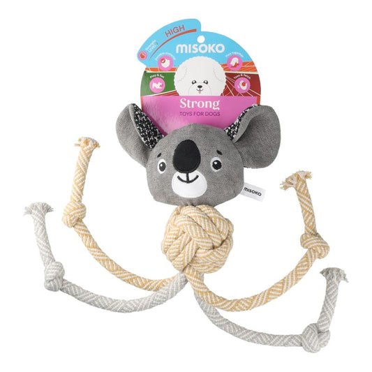 Pliušinis žaislas šunims su virve – koala