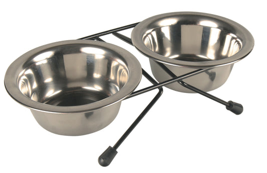 Trixie Stovas su metaliniais dubenėliais šunims