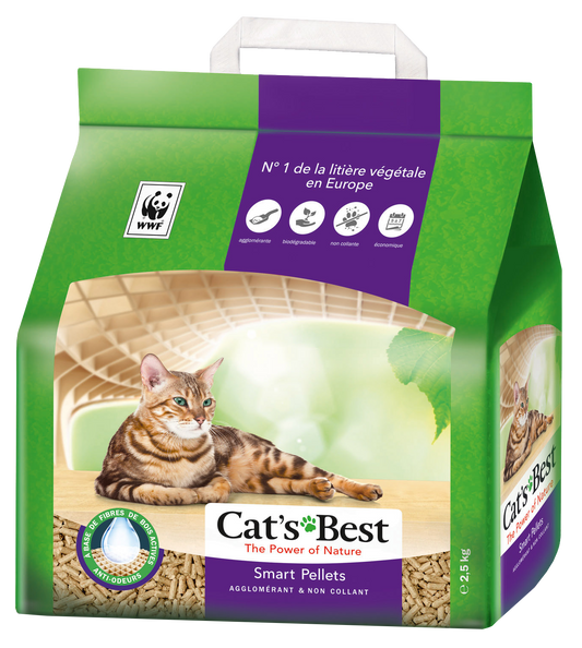 Jrs CAT‘S BEST SMART PELLETS Sušokantis medžio drožlių kraikas katėms