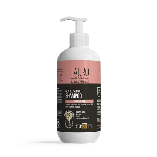 Tauro Pro Line Ultra Natural Care šampūnas švelniai šveičiantis šunų ir kačių kailį bei odą