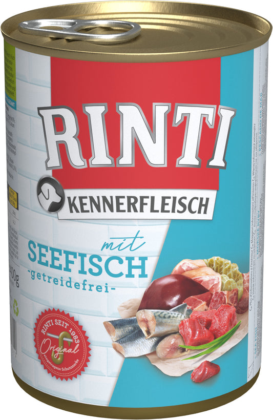 Finnern Rinti Kennerfleisch suaugusių šunų konservuotas pašaras su jūrine žuvimi