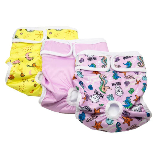 Misoko šunų patelių daugkartinių sauskelnių rinkinys „Fantasy“