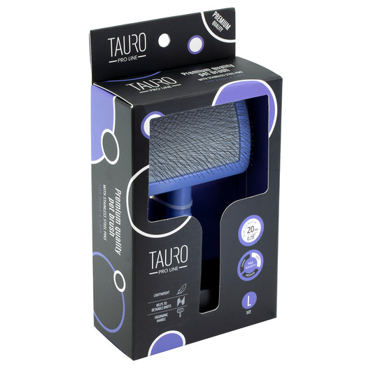 Tauro Pro Line šepetys, plastikinis, violetinis, didelis 17,5x10,6x6,2 cm