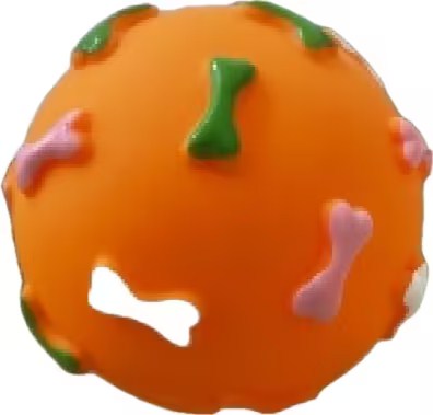 Misoko šunų žaislas, kamuolys su kauliukų fragmentais