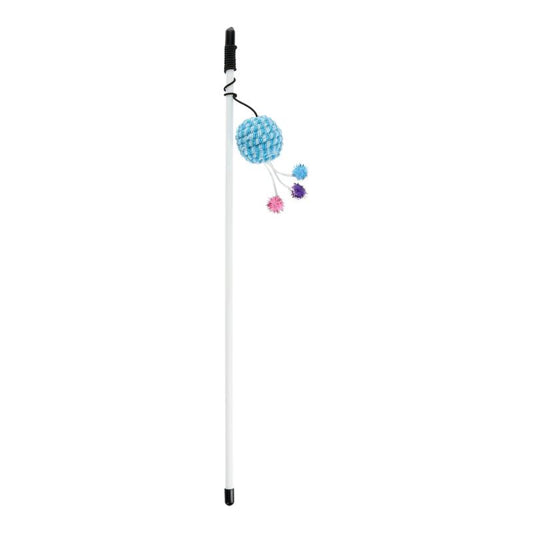 Hippie Pet kačių žaislas meškerė, su kamuoliukais, 46 cm