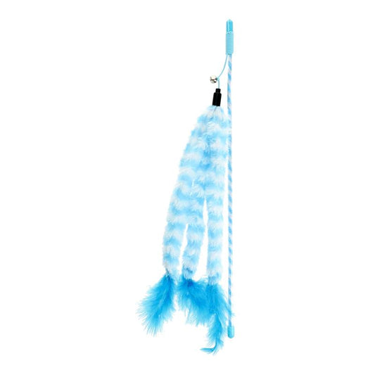 Hippie Pet kačių žaislas meškerė, plunksna, 42 cm