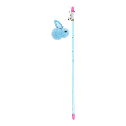 Hippie Pet kačių žaislas meškerė, su kiškiu, 30 cm