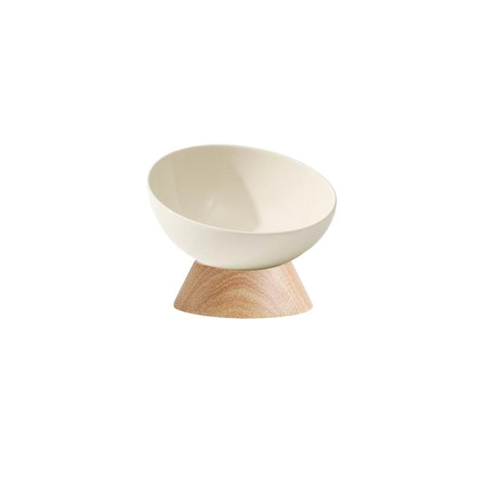 Xingmi Ceramics gyvūnų augintinių dubenėlis, keraminis, su mediniu stovu, 15x10x7 cm