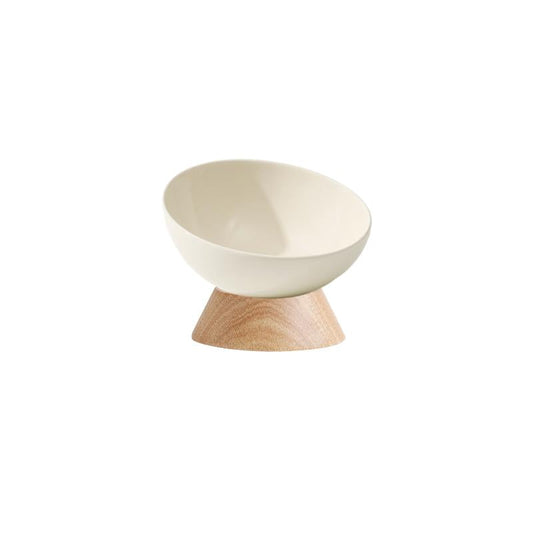 Xingmi Ceramics gyvūnų augintinių dubenėlis, keraminis, su mediniu stovu, 15x10x7 cm