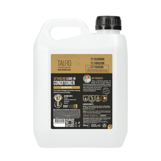 Tauro Pro Line Ultra Natural Care Detangling Leave-In Conditioner, nenuplaunamas kondicionierius lengvinantis šunų ir kačių kailio šukavimą